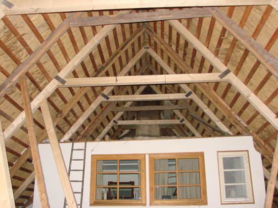 Eindeckung des Reetdaches